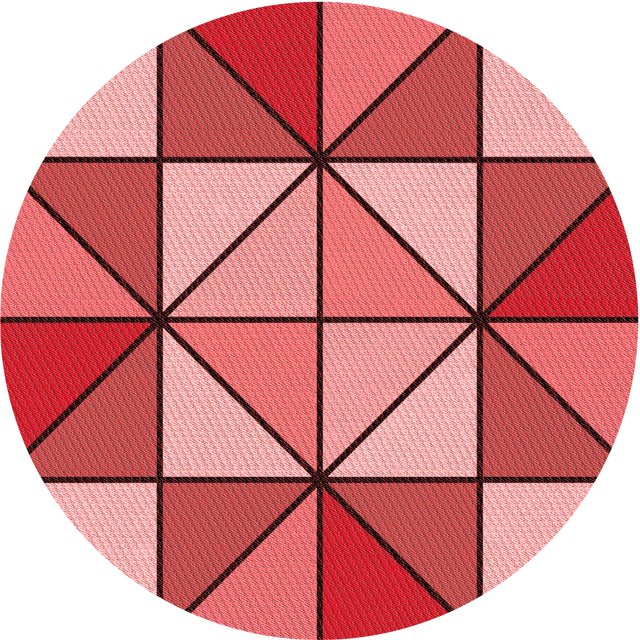 Ahgly Company Tapis Rond Lavable en Machine Intérieur Transitionnel Rouge Pastel Rose, 6 Pieds Rond