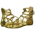 thumbnail image 5 of Womens Short Gladiator Sandals in Gold, size: 6 | Leather by Medieval Collectibles, 5 of 5
