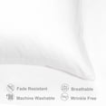 thumbnail image 2 of PiccoCasa 4Pcs  Silky Satin Pillowcases Zippered Pillow Covers Queen White 21"x31", 2 of 7