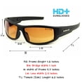 thumbnail image 3 of Sport Wrap Hd Night Driving Vision Hd Sunglasses Yellow High Definition Glasses, 3 of 5