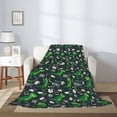 thumbnail image 2 of Throw Blanket for Couch Sofa and Bed, Dinosaur and Bone Super Soft Plush Throw Blanket, Fuzzy Cuteness Comfy Warm Washable Flannel Blanket & Throws for All Season 80"x60", 2 of 5