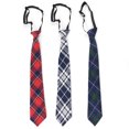 thumbnail image 1 of Bangcool 3PCS Uniform Tie Creative Plaid Design Adjustable Casual Necktie Slim Necktie, 1 of 10