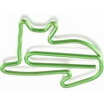 thumbnail image 1 of 50 clips de papel de hierro genéricos con forma de gato verde, 22,5 x 32,5 x 1 mm, divertidos clips para marcar libros, pequeñas abrazaderas metálicas para papel., 1 of 2