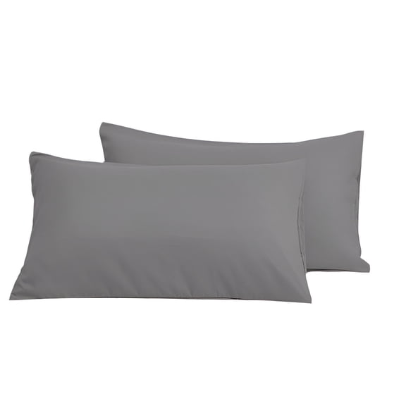 AUQ 2 Pcs Flannel Pillowcases Queen Size, Soft Breathable Envelope Closure Pillow Covers, Machine Washable Bedding, 18x30