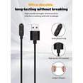 thumbnail image 5 of [2 Pack]Magnetic Charger Cable for Tikland 1.91-inch Smart watch,Compatible for Tikland Smartwatch Charging Replacement Accessory 1M/3.3ft - Black, 5 of 7
