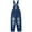 Blue-2379, variant on KIDSCOOL SPACE Kid Boy Girl Small Bib Pocket Ripped Adjustable Straps Jean Overalls,Denim Cute Jumper,Blue,7-8 Years