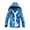 Blue, variant on Krdevn Boys' Tropical Leaf Print Hooded Jacket Zip-Up Rain Coat Size:5-6 Years