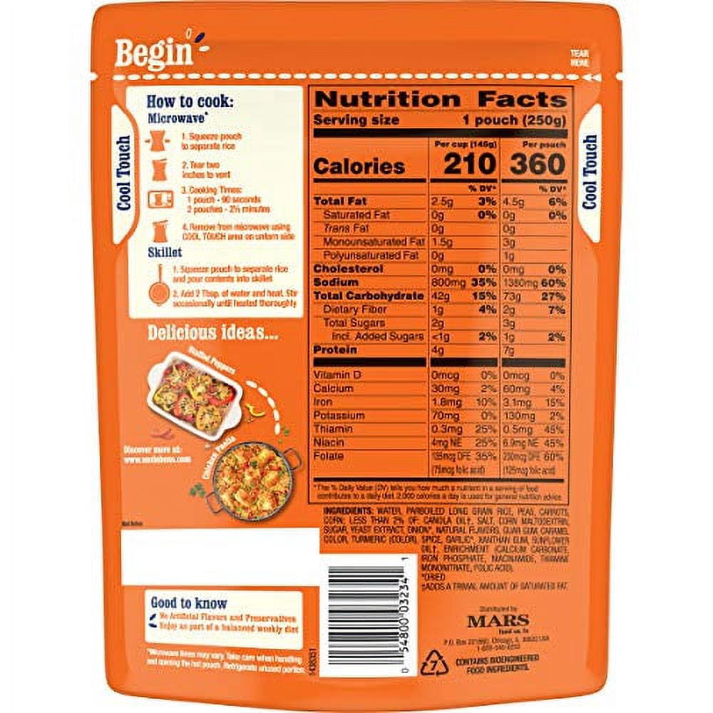 Uncle Bens Ready Rice Garden Vegetable Pouches, Ready To Heat, 8.8 Ounce (Pack Of 6)