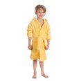 thumbnail image 1 of Elowel Boys Girls Hooded Yellow Childrens Toddler Fleece Sleep Robe Size 4Y, 1 of 26