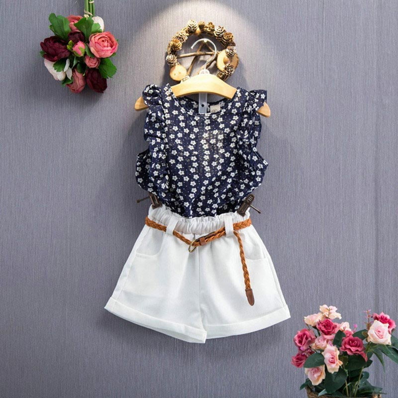 New Baby Girls Dress Boys Outfits Clothes T-shirt Tops+Pants/Shorts/Skirt Set 