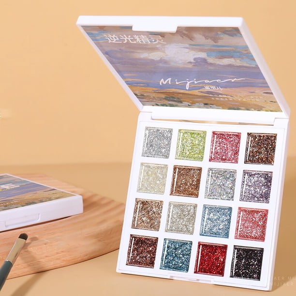 Solid Nail Gel Palette Kit,16 Colors Japanese Solid Tank Phototherapy Soak Off UV Nail Gel Glue Polish Jelly Oil Painting Gel08 Ice Fire-6 Colors He Qiyong unisex