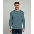 thumbnail image 2 of Real Essentials 3 Pack: Men's Cotton Long Sleeve Henley T-Shirt - Casual Work Activewear Tee (Available In Big & Tall), 2 of 4