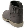 thumbnail image 5 of HOMEHOT Girls Boots Kids Comfortable Slip on Ankle Boots Dress Booties with Zipper​ Grey 12 Little Kid, 5 of 6