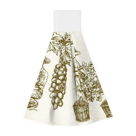

Lukts Workers Cutting Grapes From Vineyard for Coral Fleece Velcro Towel Suitable for Bathroom Kitchen Hanging Absorbent Towel Household Items