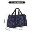 thumbnail image 3 of Honeii Multicolor Bowling Print Gym Bag,Carry on Weekender Overnight Bag, Travel Duffel Bags, Personal Item Travel Bag,Tote Bag,Workout Dance Bag, 3 of 7