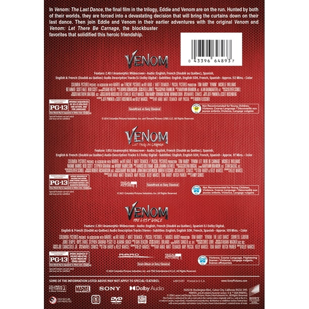 Venom 3-Movie Collection (Walmart Exclusive) (DVD) Columbia