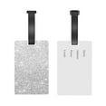 thumbnail image 5 of Daiia Silver Glitter Durable Luggage Tags with Secure Strap Travel ID Tags Suitcase ID Tags Bag Identification Tags - Easy Identification for Men and Women, 5 of 8