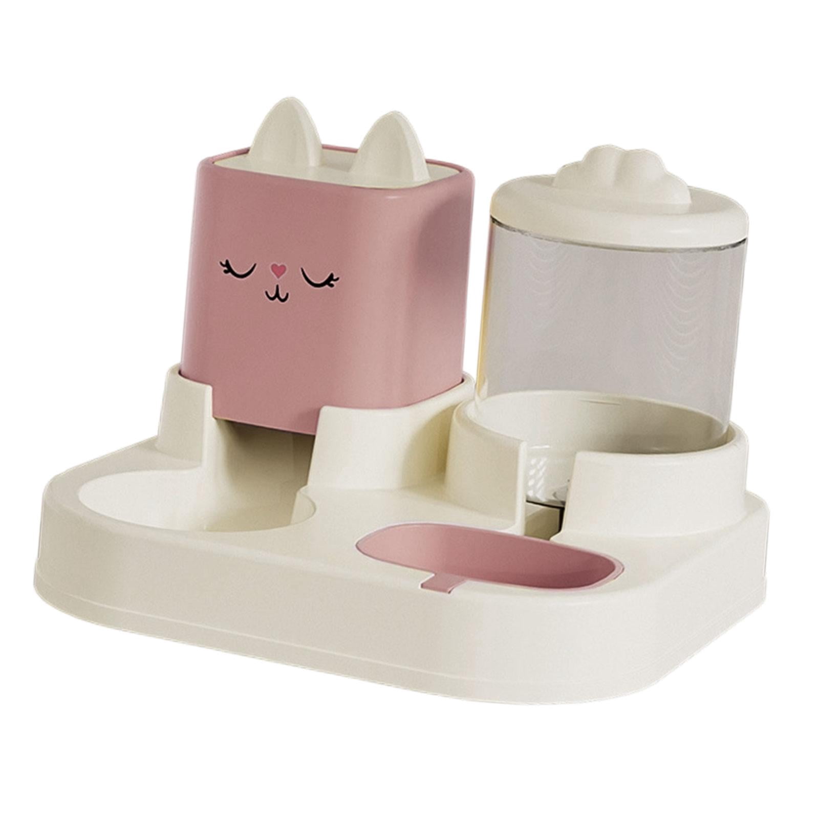 Fzaqwen Automatic Cat Feeder Anti Slip Base Cat Dog Bowl Feeding Station Food Feeder
