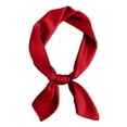 thumbnail image 2 of Bmisegm Scarf for Women Solid Color Ribbon Kerchief Women Polka Neck Scarf 70x70cm Minimalist Lightweight Summer Scarf Red, 2 of 4