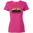 thumbnail image 3 of Inktastic Indianapolis Indiana Skyline Retro Women's T-Shirt, 3 of 5