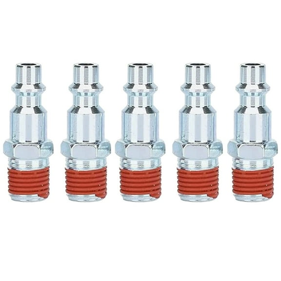 5 Pcs1/4 inch NPT Male Air Line Fitting Hose Compressor Quick Release Connector