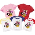 thumbnail image 2 of Camiseta de manga corta, ropa para niños y niñas, camisetas de verano para niños, camisetas de dibujos animados de Mickey, Minnie, pato Donald, camisetas para bebés, disfraz para niños White4T Gao Jinjia LED, 2 of 2