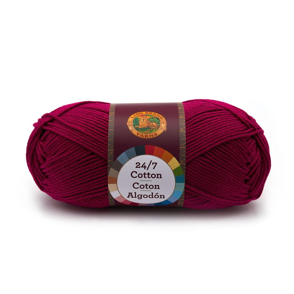 lion-brand-24-7-cotton-magenta-cotton-yarn-walmart-walmart