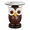 Owl, variant on Eagle Head Accent Table, Brown Antique White Resin Animal Statue End Table with Faux Marble Top for Living Room