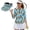 Galaxy, variant on Garronmavis Patriotic Flower Women's Golf Shirt and Sun Visor Hat Set Quick Dry 3/4 Sleeve Golf Shirts 4-Way Stretch Adjustable UV Protection Sun Hat Cap Suitable for Golf Enthusiasts