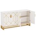 thumbnail image 4 of Resenkos Sideboard Buffet Cabinet,Kitchen Storage Cabinet,59" Modern Sideboard Buffet Kitchen Storage Cabinet with Doors,White, 4 of 5