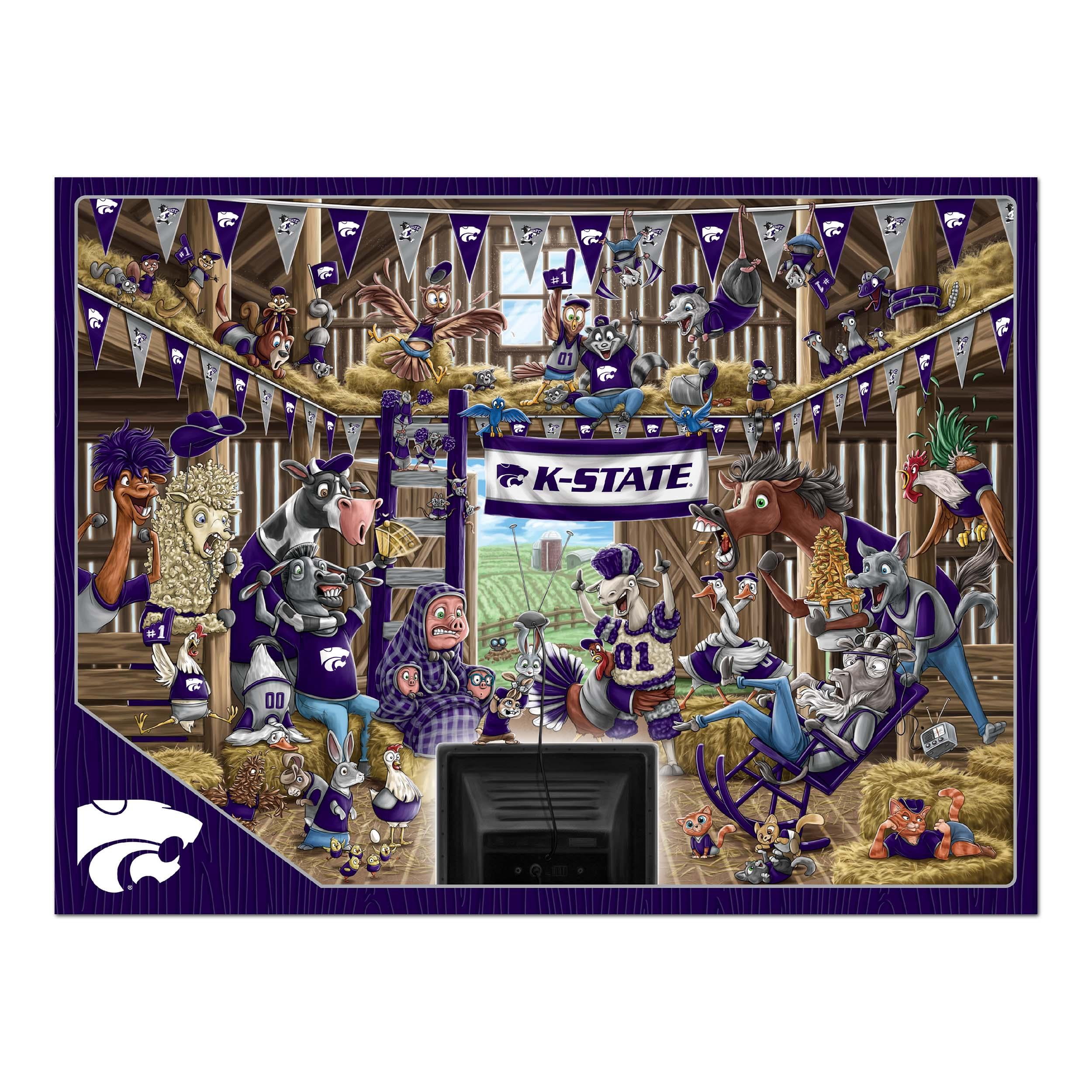 YouTheFan NCAA Kansas State Wildcats Barnyard Fans Puzzle - 500 Piece