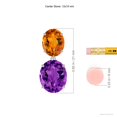 thumbnail image 3 of ANGARA Natural Oval 8.6 ct Amethyst and Citrine Dangle Earrings in 14K White Gold for Women (Size-12x10mm) | February Birthstone, Anniversary, Jewelry Gift for Women | Natural Amethyst Earrings, 3 of 8