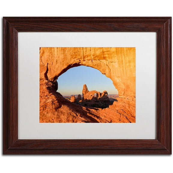 Trademark Fine Art "Through the Arch" Canvas Art by Michael Blanchette Photography White Matte, Wood Frame