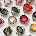 thumbnail image 2 of GKNET 20pcs Women Lady's Delicate Jewelry Wholesale Mixed Lots Big Cubic Zircon Rings, 2 of 5