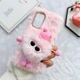 thumbnail image 1 of SaniMore for Samsung Gaxaly A33 5G 6.4" Warm Cute Plush Briquette Case, Fluffy Furry Back Case for Samsung Gaxaly A33 5G Full Body Protective Case Ladies Women Girls, Pink, 1 of 6