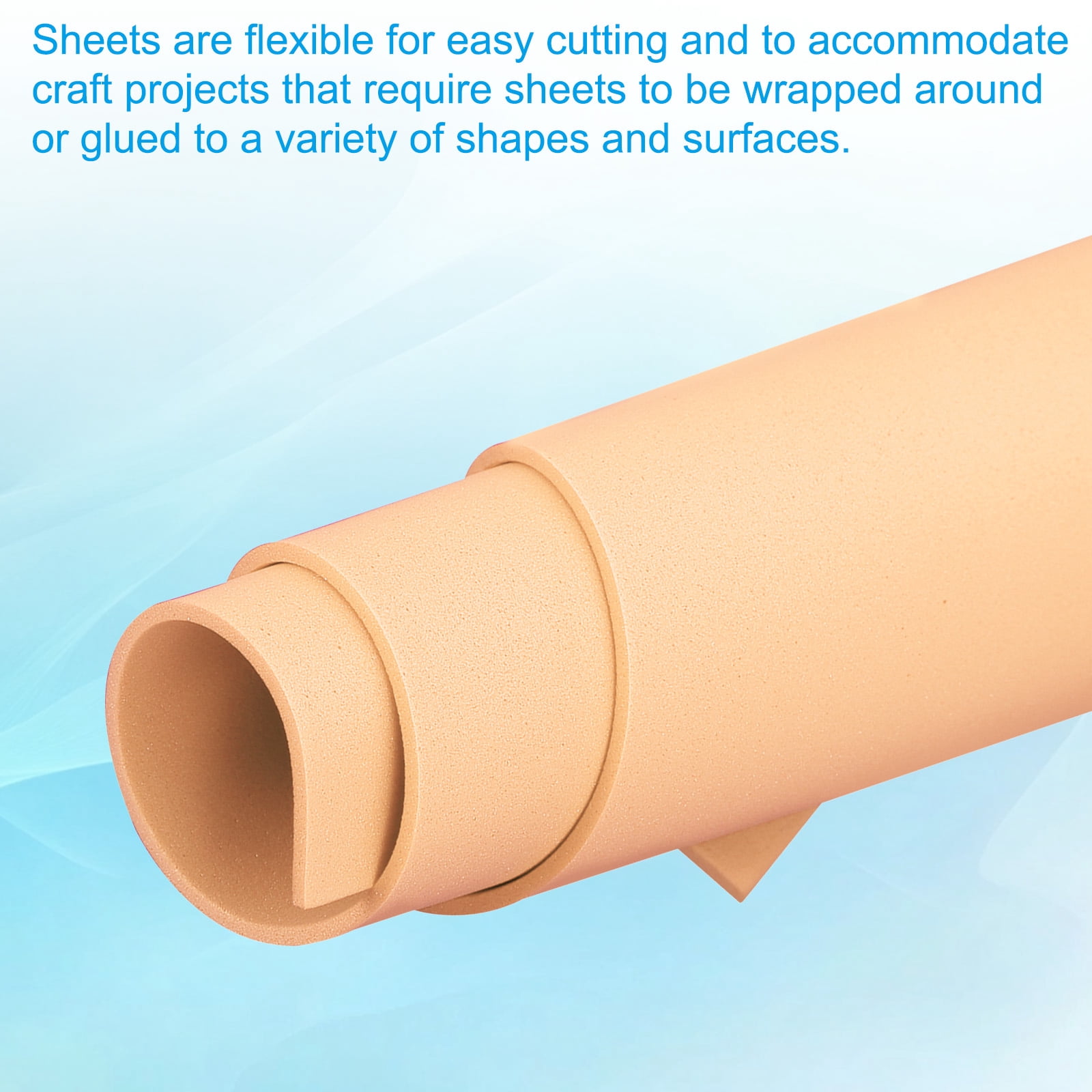 Uxcell 30 Pack EVA Foam Sheets, 12" x 8" 2mm Thick Foam Sheets Crafts Foam Paper, Skin Color