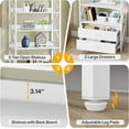 thumbnail image 3 of Tribesigns Bookshelf with Drawers, 70.8" Modern Bookcase with 2 Drawers, 5 Shelf Open Shelf for Living Room, Bedroom, Home, Office (White, 1pc), 3 of 5