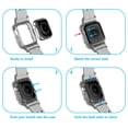 thumbnail image 5 of Rugged Protective Bumper Case for Apple Watch 40mm Series SE 7 6 5 4 3 2 1, Njjex Soft TPU Sports iWatch Band Strap for Apple Watch Series 1 2 3 4 5 6 7 SE (40mm) -Clear, 5 of 11