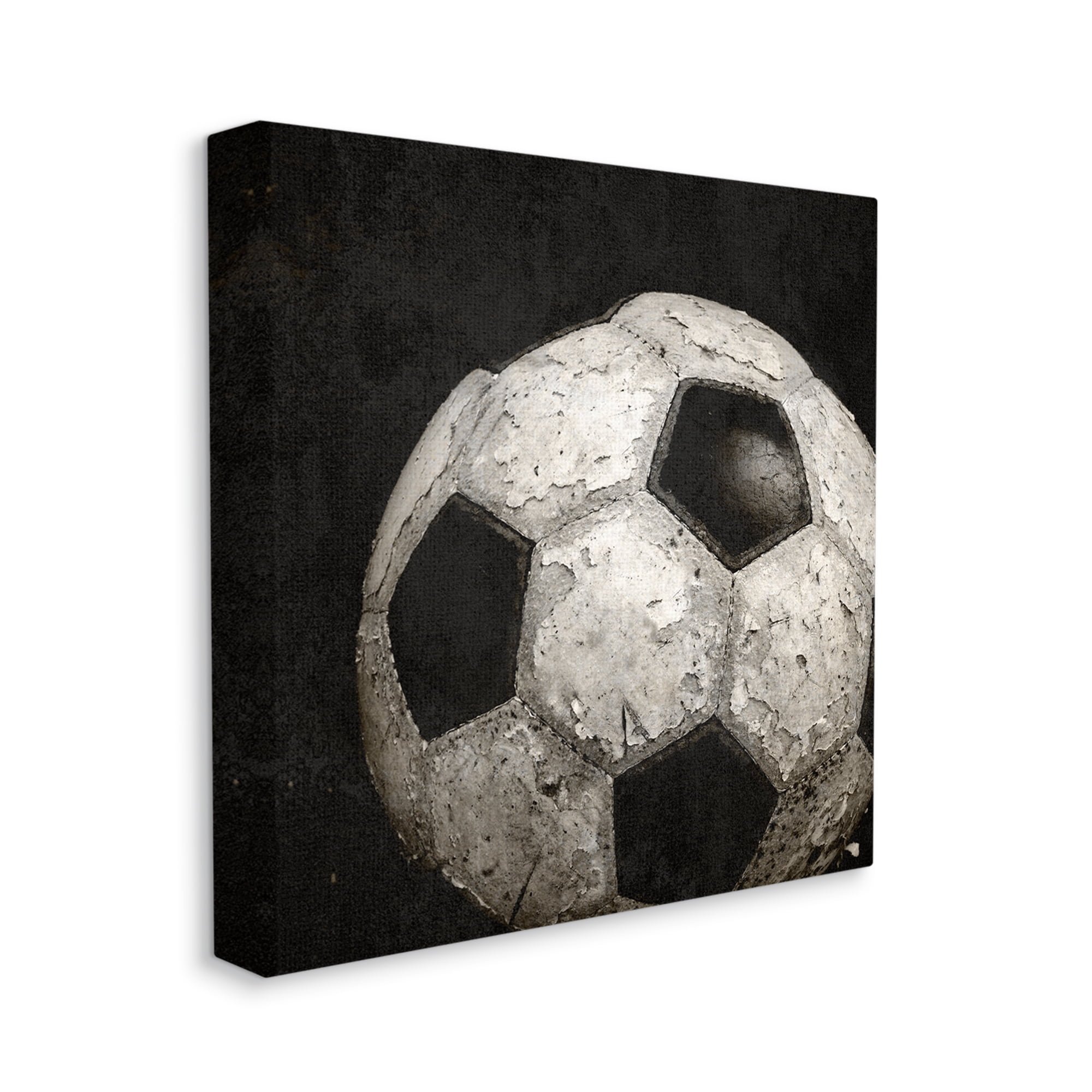 Stupell Industries Soccer Ball Photography Sports Photography Gallery Wrapped Canvas Art Print Wall Art, 36 x 36