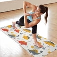 thumbnail image 6 of Dinosaur with Bones Pattern Hot Yoga Mat Towel Non Slip for Hot Yoga - Quick-Drying Yoga Mat Cover with 4 Corner Pockets with Travel Bag - Hot Yoga Towel Non Slip 74"x26", 6 of 6