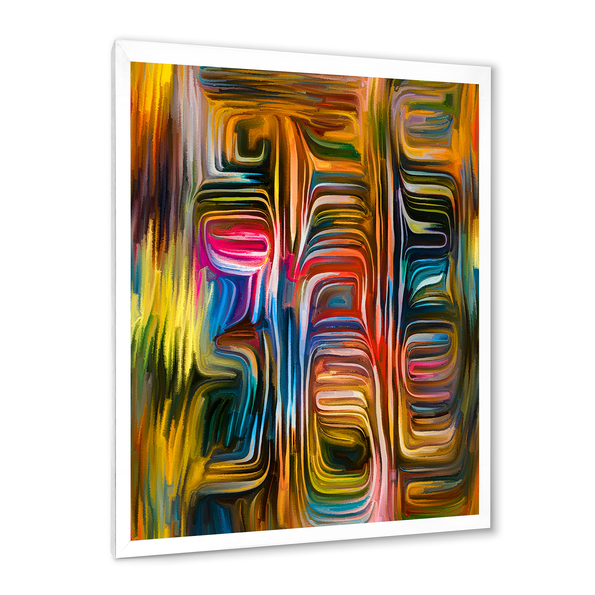 Designart 'Colour Spiral Fusion II' Modern Framed Art Print