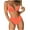 Orange, variant on TopLLC Women Bikini Top Push Up Swim Top Halter Retro Bathing Suit Top Padded Swimsuit Tankini for Women Swimwear