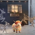 thumbnail image 5 of 2023 New Colorful Cow Garden Outdoor Christmas Decoration Cute Animal Christmas Garden Christmas Logo Garden Christmas Party Supplies String Of Lights Party Toppers Easy To Use, 5 of 6