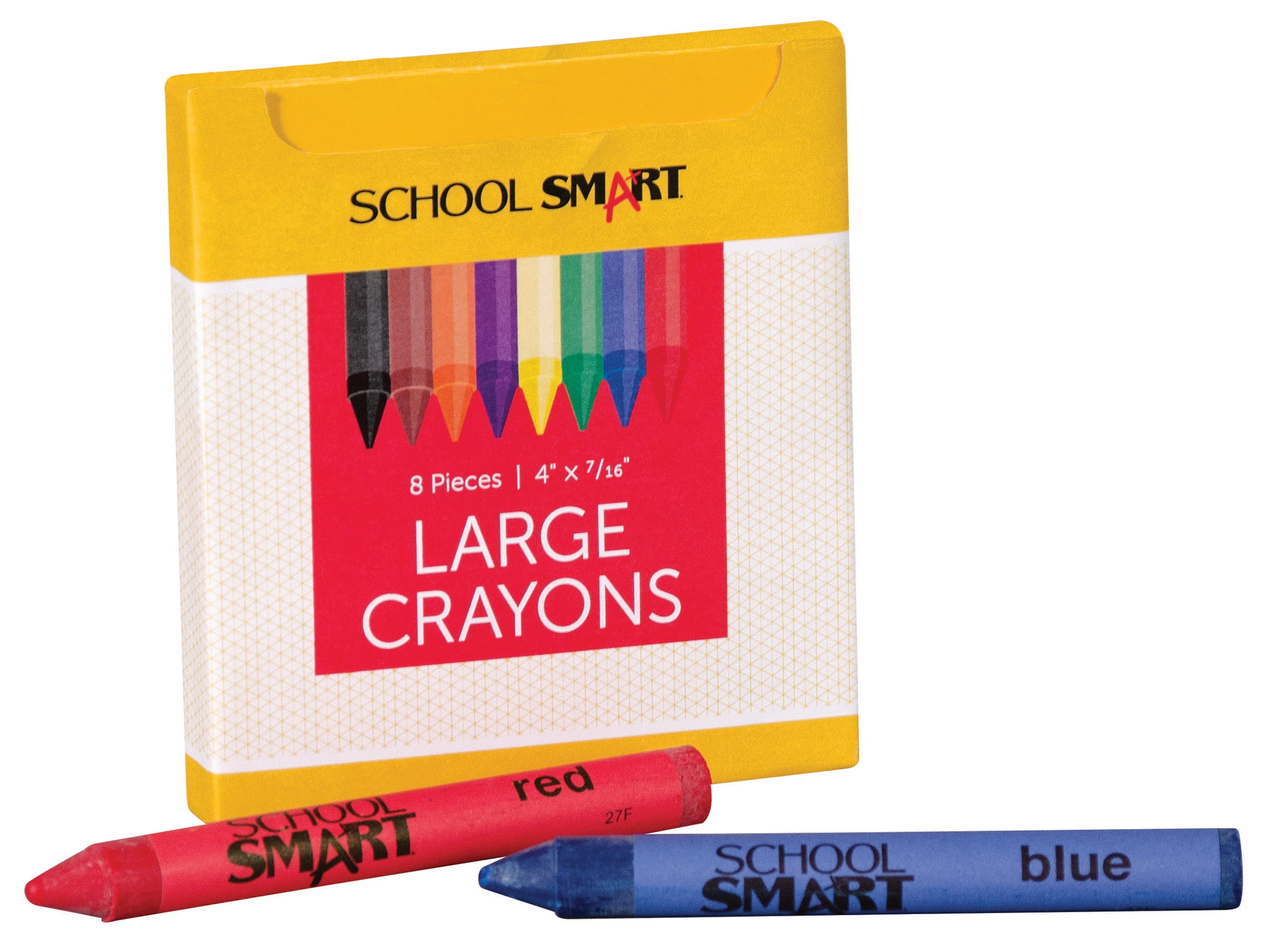 School Smart Large Non Toxic Crayon In Tuck Box 4 L X 7 16 W In 8 school-smart-large-non-toxic-crayon-in-tuck-box-4-l-x-7-16-w-in-8