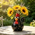 thumbnail image 7 of Rooster‑Shaped Decorative Vase, Farmhouse Style Tabletop Ornament, 7 of 7