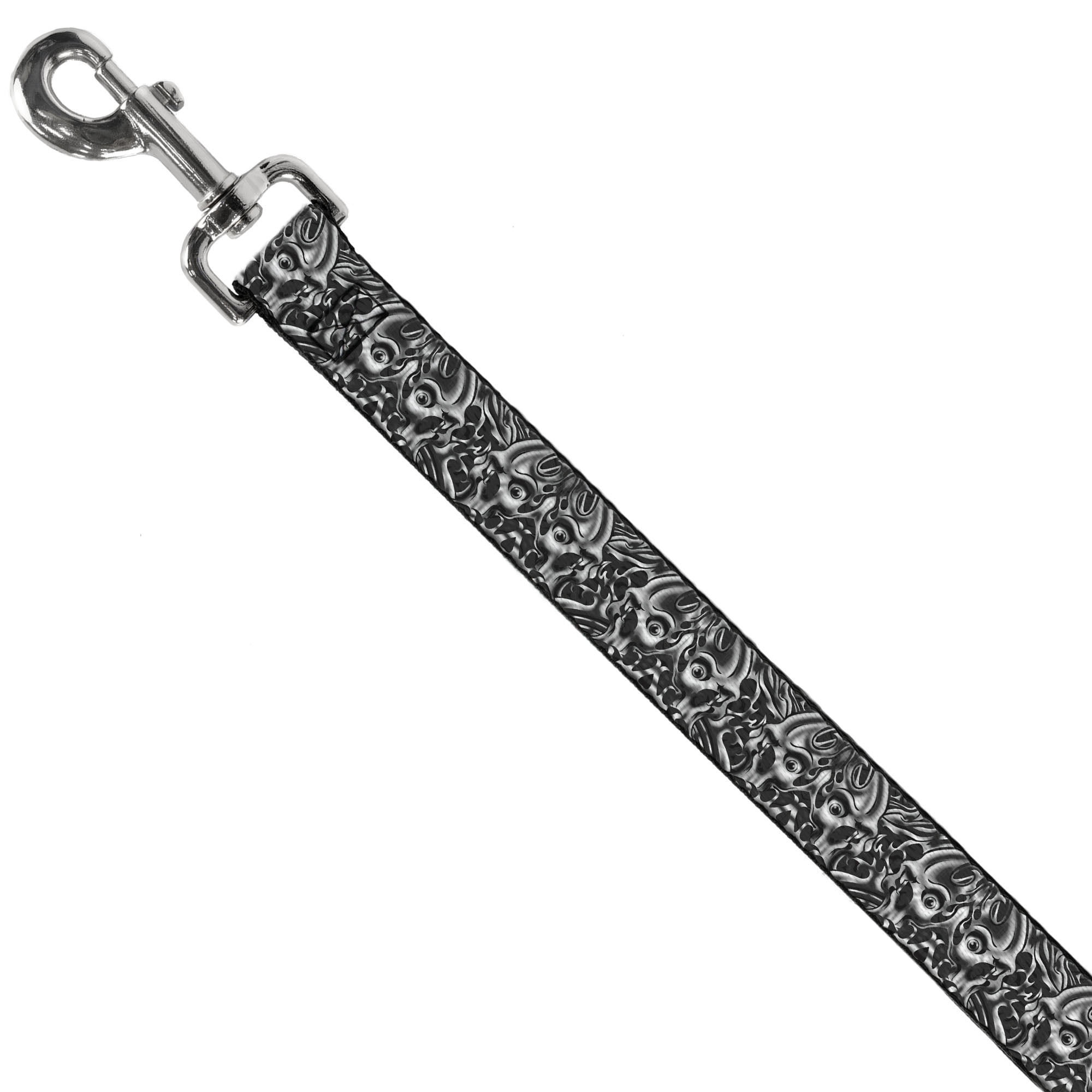 Buckle-Down Pet Leash, Dog Leash, Sleeve Skulls Black Gray, 6 Feet Long 1.0 Inch Wide