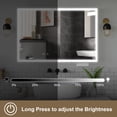 thumbnail image 6 of Yamissi Bathroom Mirror Cabinet with LED Lights | Anti-Fog | Wall Mounted | 900x600mm | Black, 6 of 10