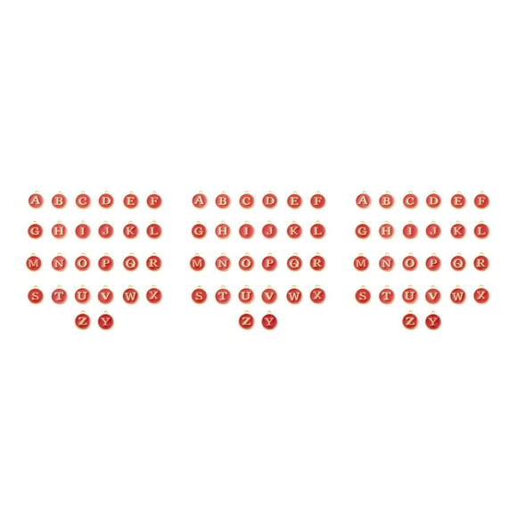 Dijes de Letras Iniciales Sonducket 26 Piezas Regalo de Aniversario Rojo