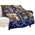 thumbnail image 4 of Custom Blanket with Picture Text Customized Photo Throw Blanket for Adult, Kids Personalized Family Photo Blanket for Mom, Dad, Grandma, Grandpa, Memorial Gifts for Christmas, Anniversary, Birthday, 4 of 6