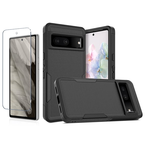 Navor Case Compatible with Google Pixel 7 PRO, 2022 Release 6.7-inch Full Body Military Grade Drop Protection Shockproof Silicone Cover with Screen Protector
